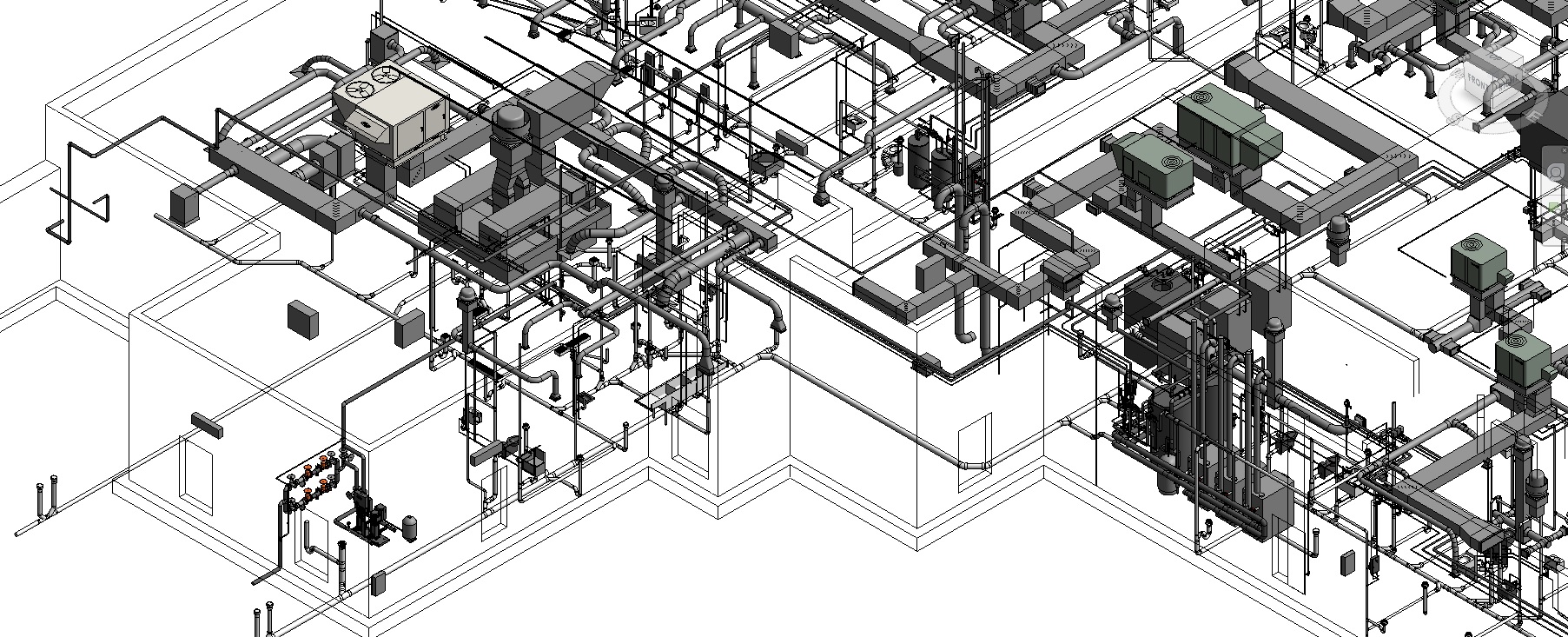 Jackson County Jail mechanical and plumbing design in Revit